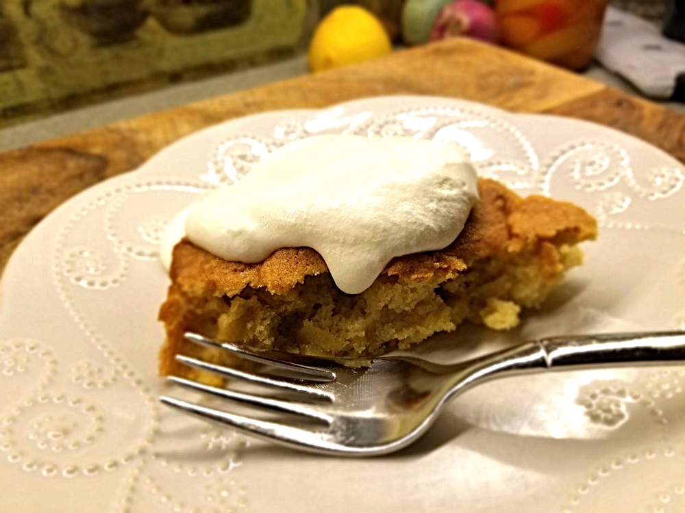 Apple Cake with whipped cream