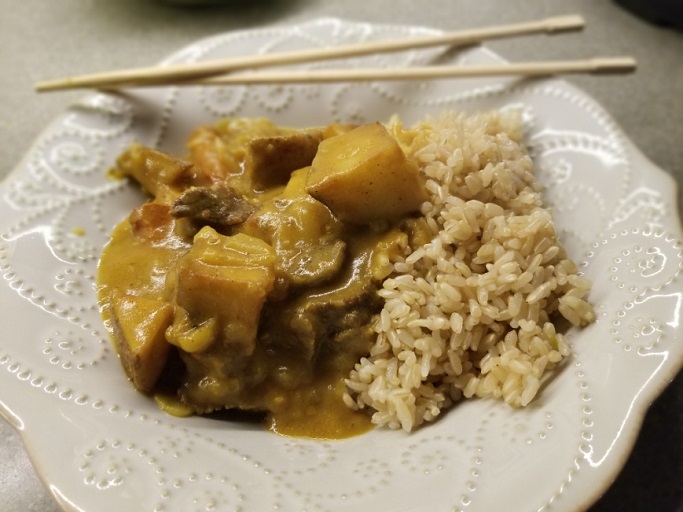 Japanese Curry with brown rice