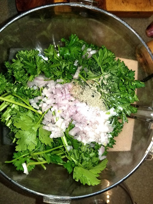 Parsley Sauce ready to be processed