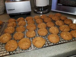 Triple Ginger Cookies cooling