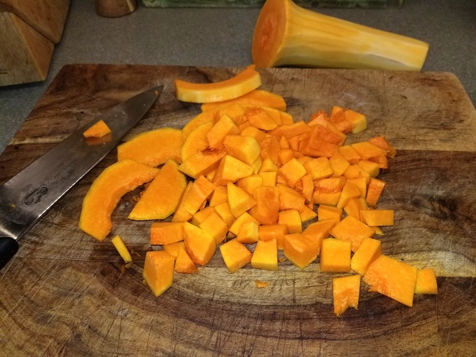 chopped butternut squash