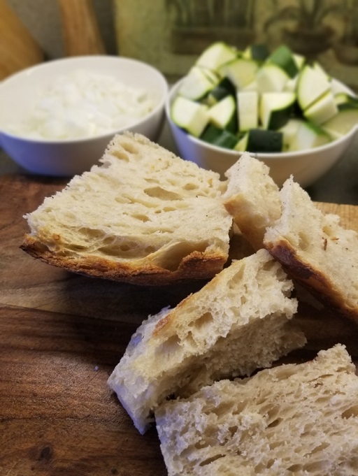 sourdough bread for zucchini casserole