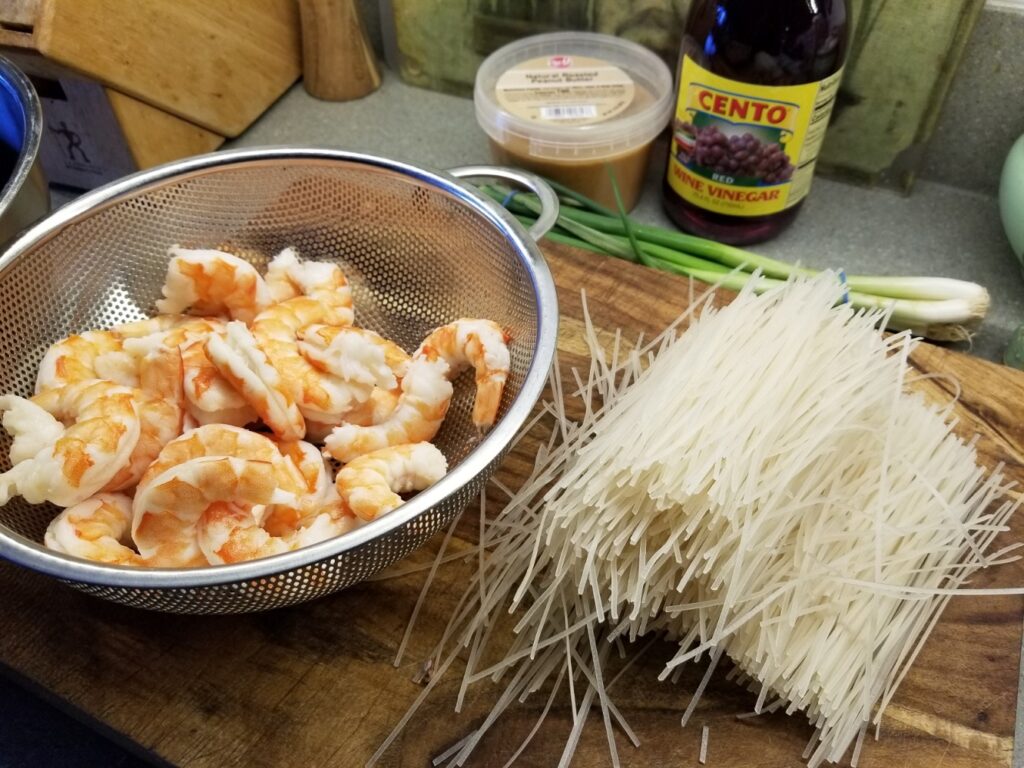 shrimp and rice noodles