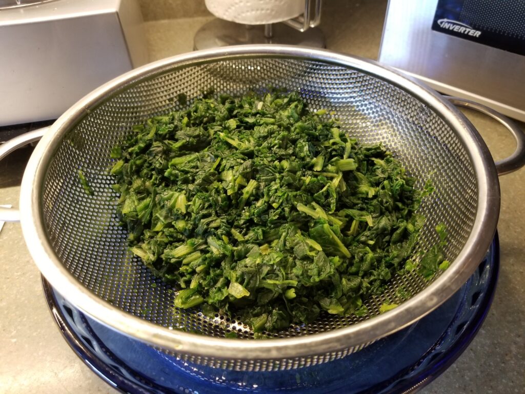 Spinach for the Spinach-Stuffed Portobellow Mushrooms