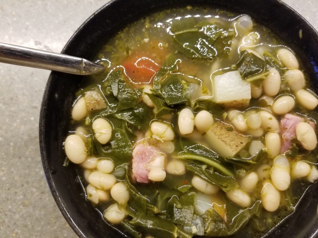 Collard Greens and Ham Chowder