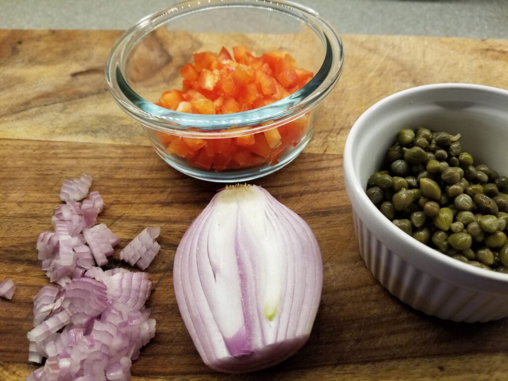 red pepper and caper butter sauce ingredients