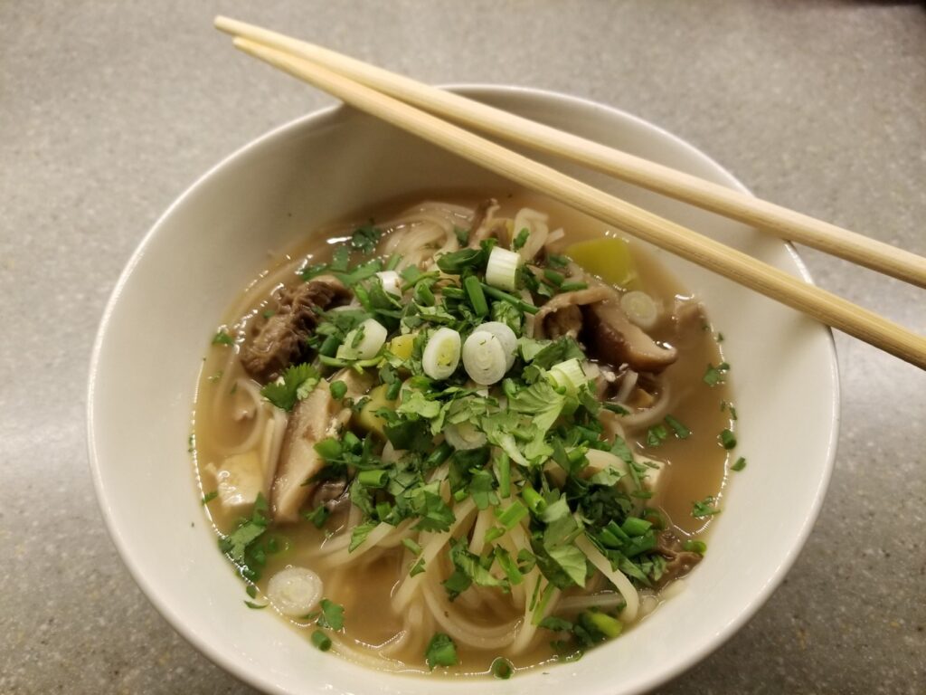 Broccoli Stems in Mushroom Broth - so good for you