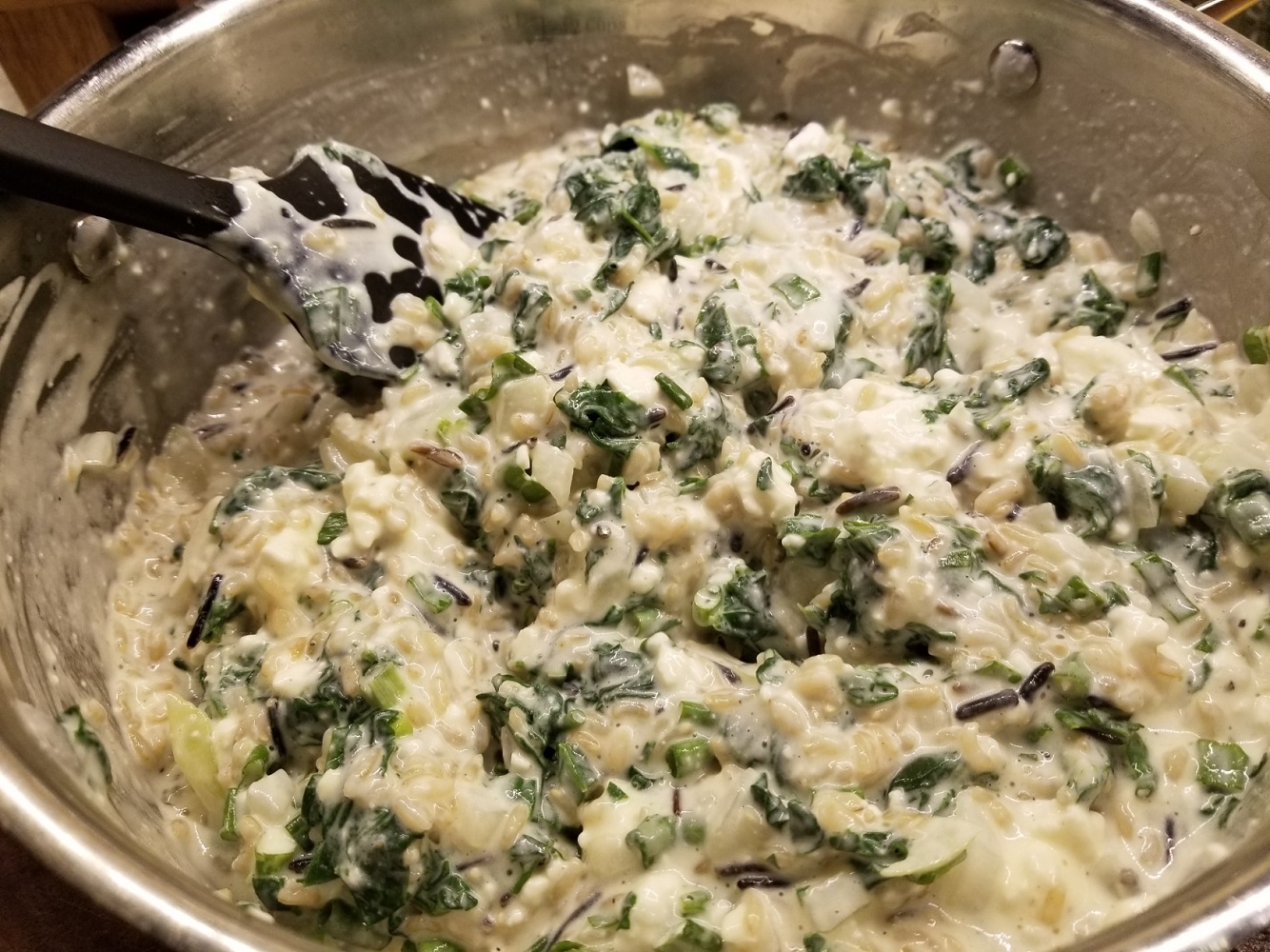 Spinach, Feta, and Rice Pie - melinmac cooks