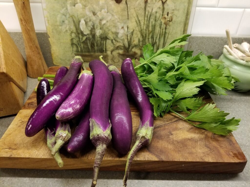 the beginning of eggplant caponata