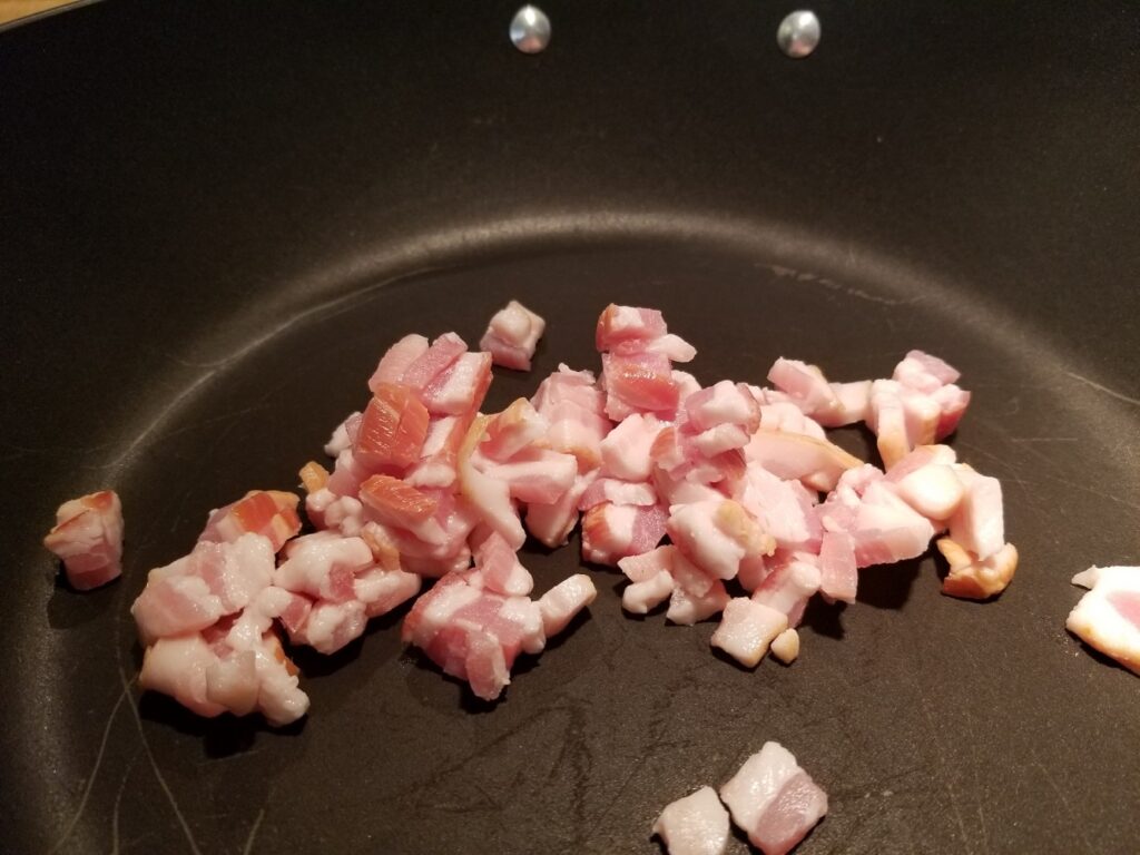 sauteeing bacon