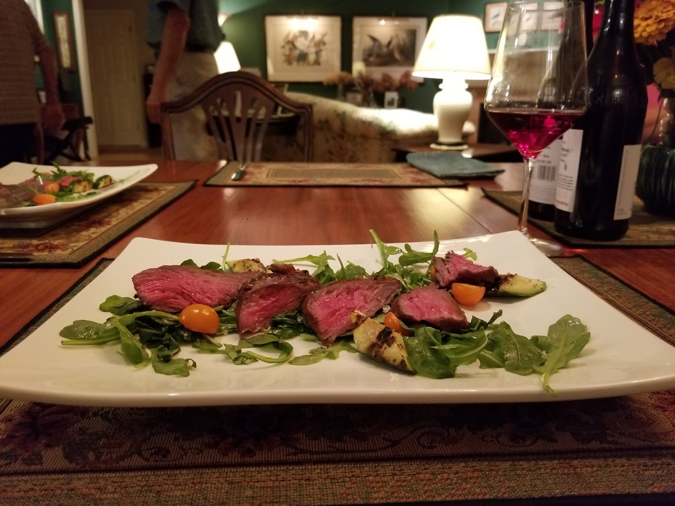 Richard’s Bucatini Alla Amatriciana and La Tagliata