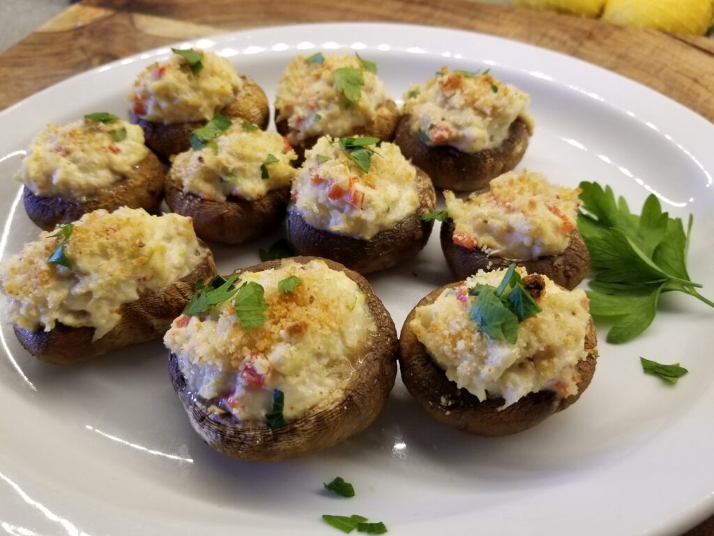 Crab-Stuffed Mushroom caps