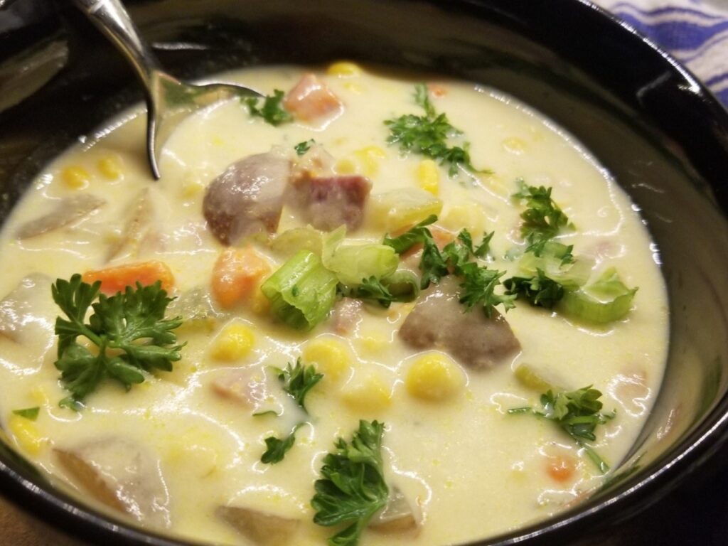 Summer Corn and Ham Chowder