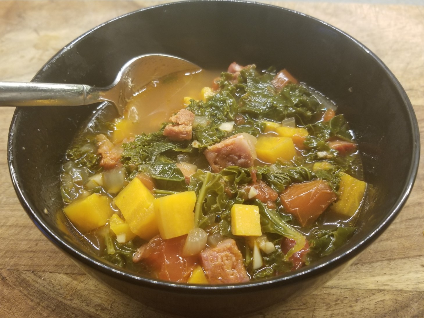 Chorizo, Sweet Potato, and Kale Stew