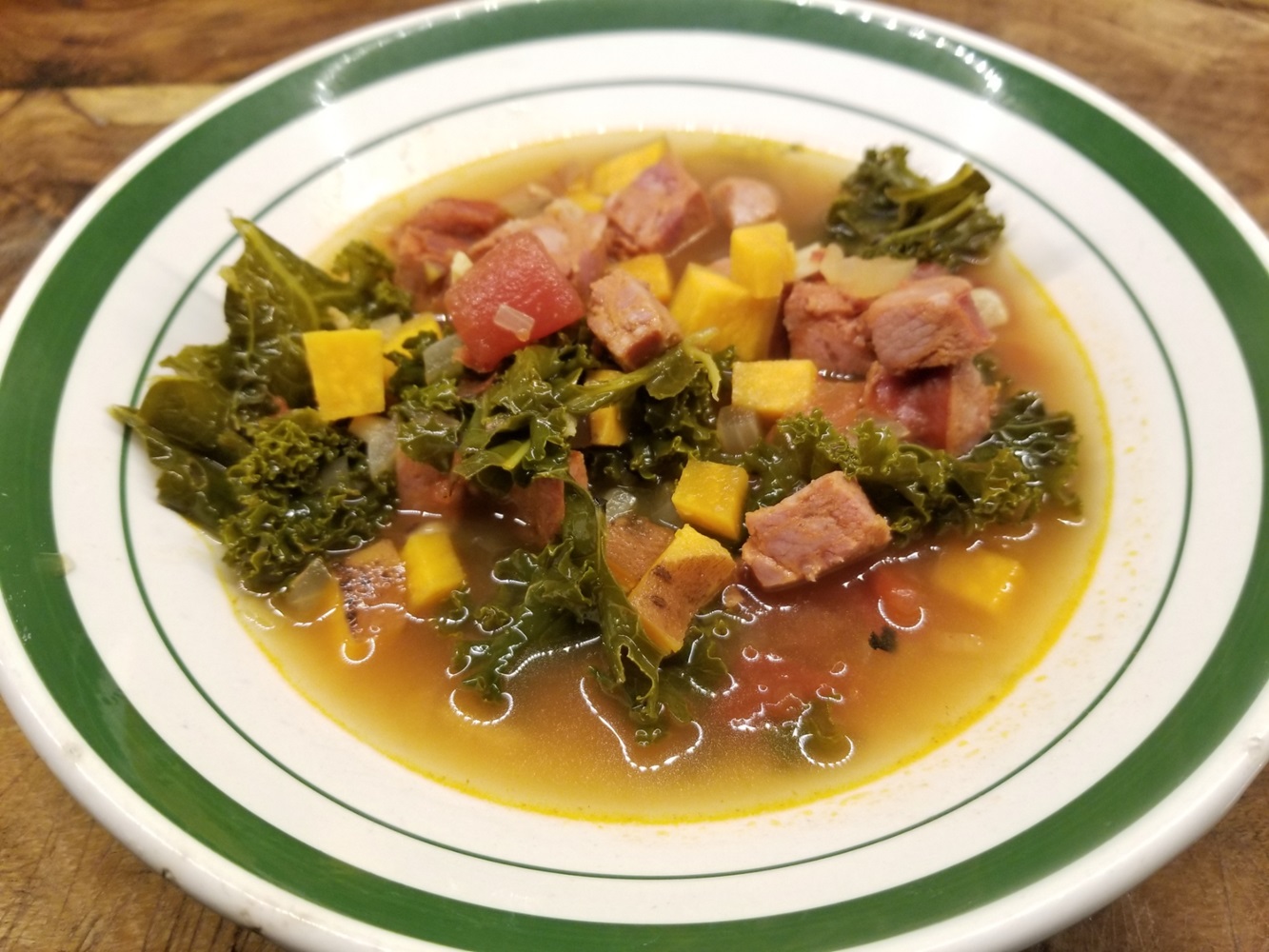 Chorizo, Sweet Potato, and Kale Stew