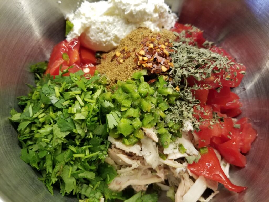 Filling for Turkey Enchiladas with Tomatillo Salsa