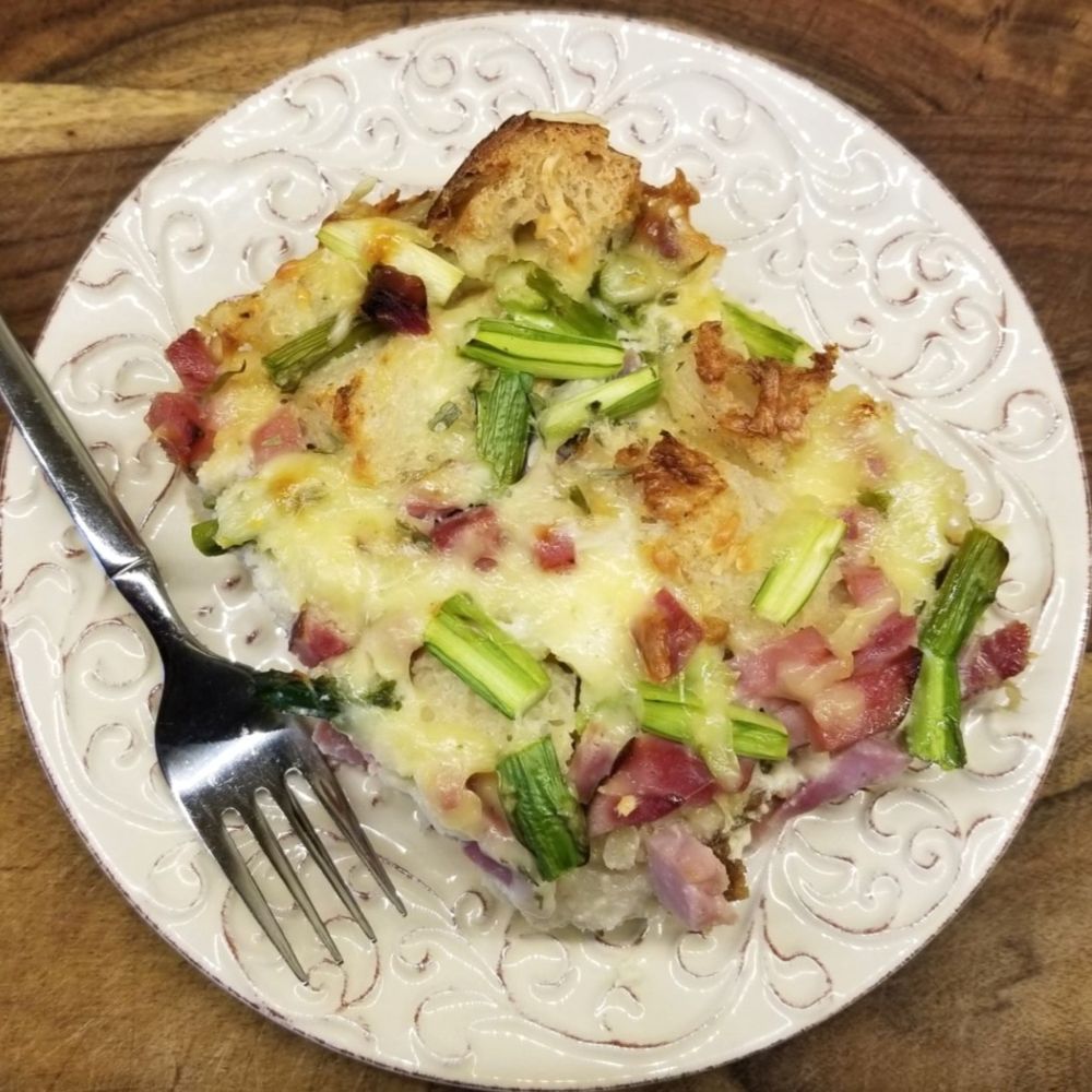 Asparagus and Ham Strata