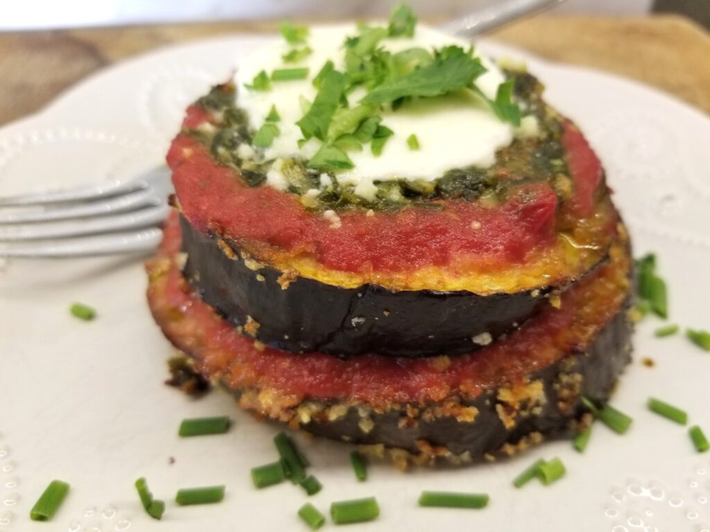 Yummy Cheesy Eggplant Stacks