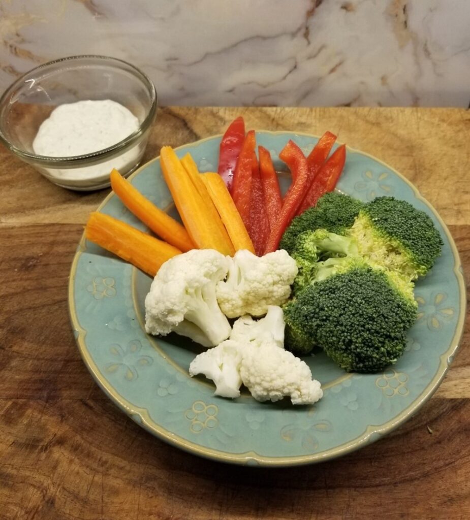 Creamy Feta Dressing with Crudite