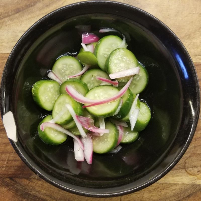 Cucumbers and Onions