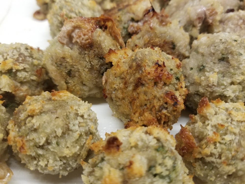 close-up of Ground Turkey Meatballs