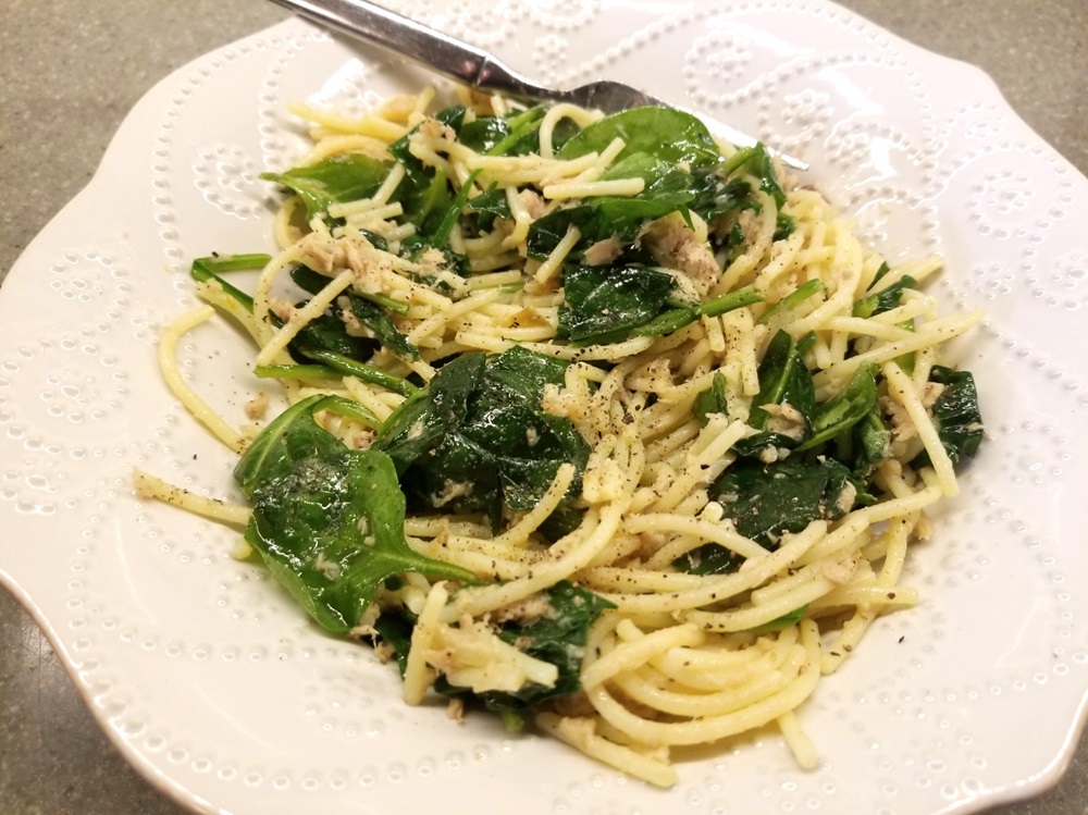 My bowl of Rocco's Aglio e Olio