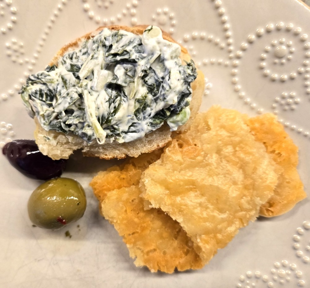 Spinach Artichoke Dip with Water Chestnuts