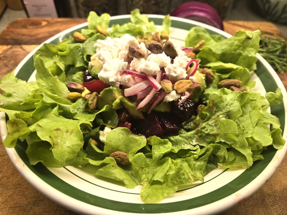 Roasted Beet Salad with Pistachios