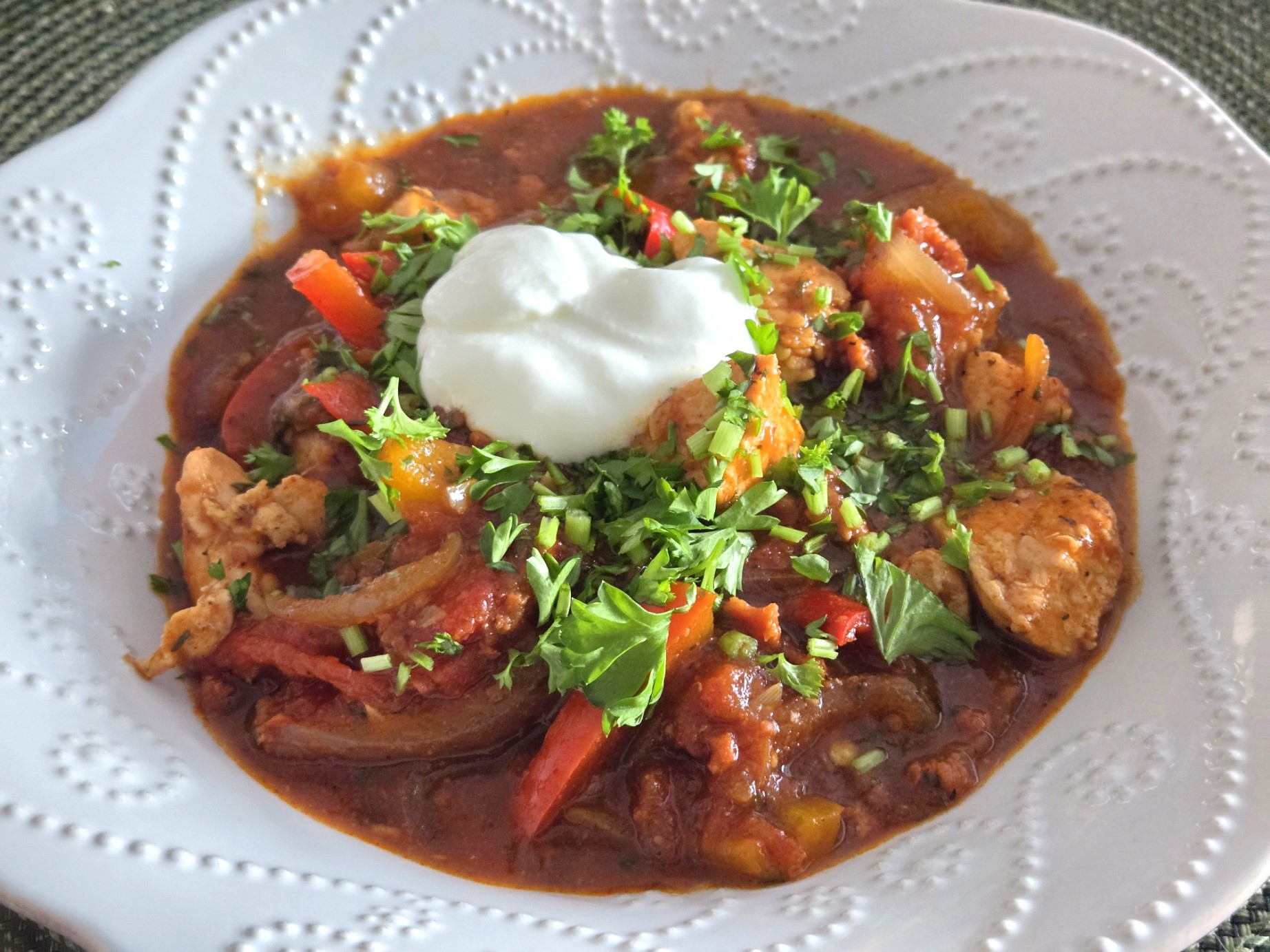 Smoky Chicken and Chorizo Stew